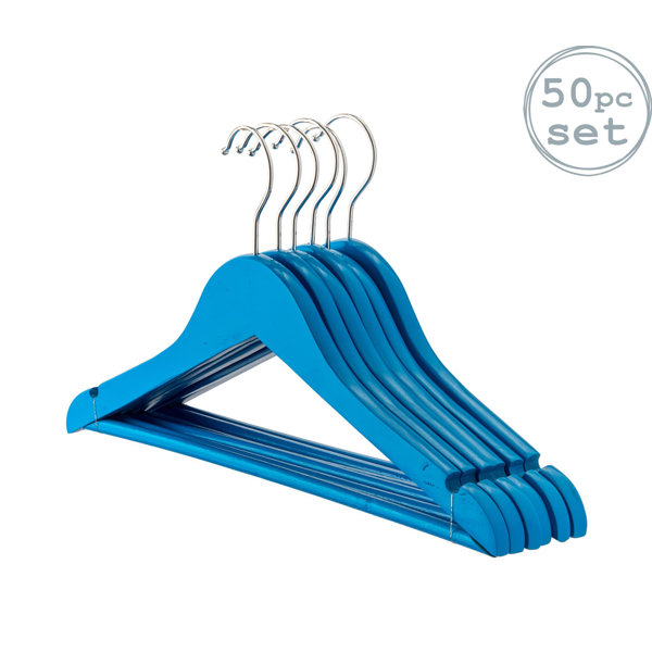 Harbour Housewares Wooden Children's Coat Hangers Blue Wayfair.co.uk